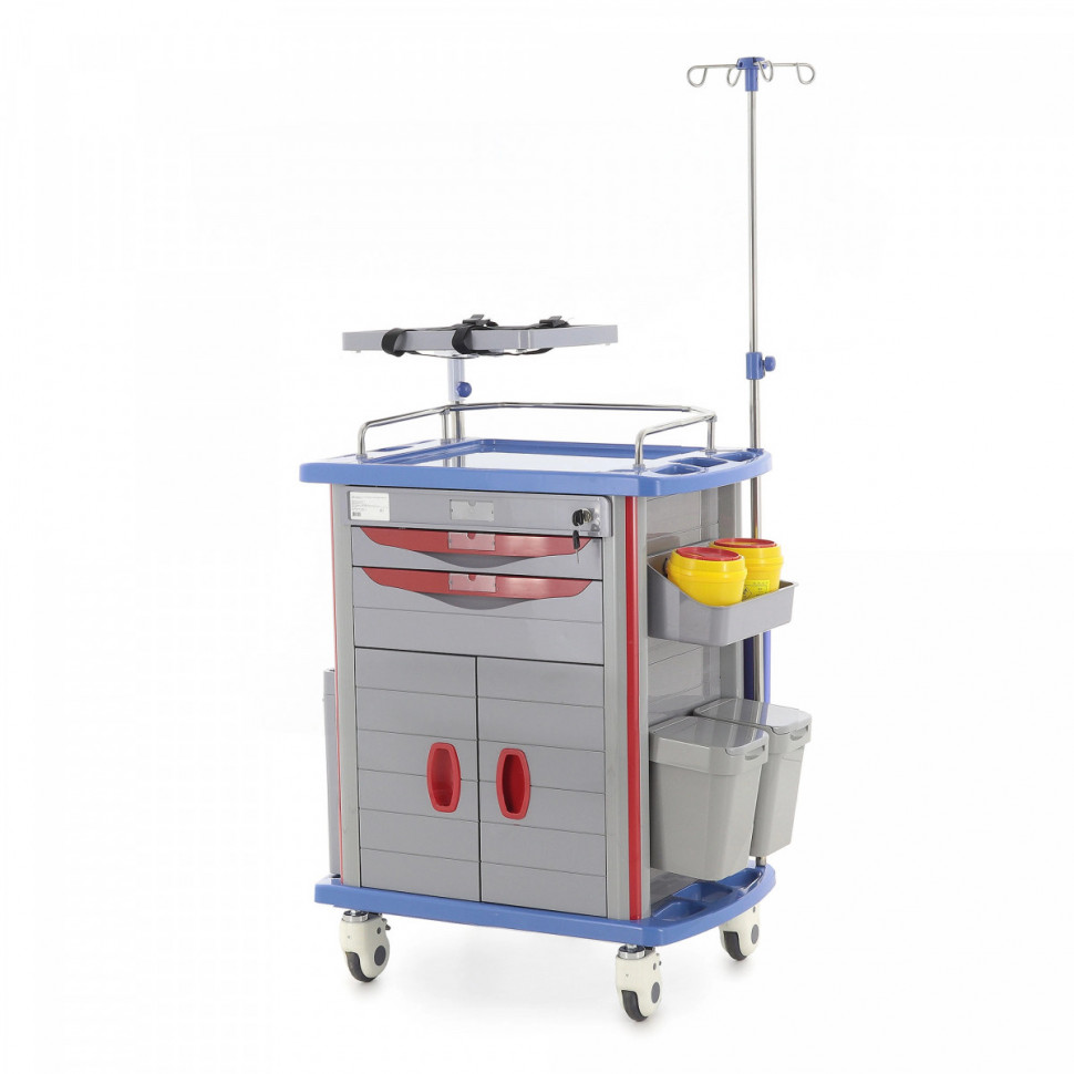 Тележка медицинская Med-Mos ЕТ750-02 ТМ-002АН-00 белая Тележка медицинская Med-Mos ЕТ750-02 ТМ-002АН-00 белая